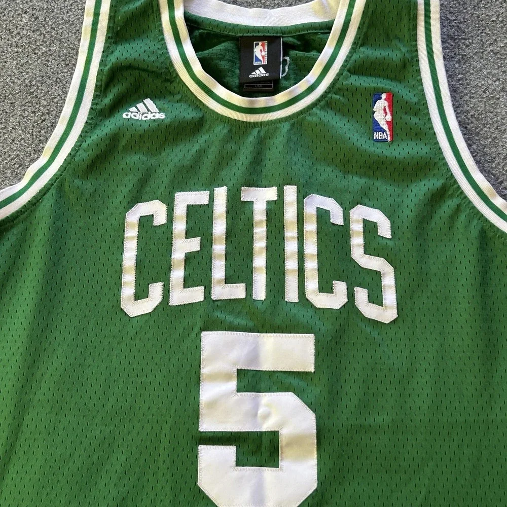 Boston Celtics Jersey Mens L Green NBA Basketball Adidas Garnett 5 Stitched